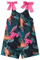 Macacão Infantil Alça em Malha Estampada Flora by Infanti Macacão Infantil Alça em Malha Estampada Flora by Infanti