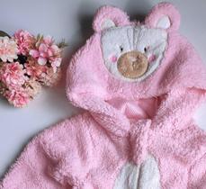 Macacão infantil bebê pelúcia - inverno com capuz e pezinho Macacão infantil bebê pelúcia - inverno com capuz e pezinho