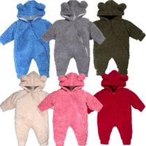 Macacão Infantil Bebe Pelúcia Pele De Carneiro Menino Menina Macacão Infantil Bebe Pelúcia Pele De Carneiro Menino Menina