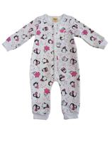 Macacão Infantil Bebê Pinguim Rolú Meia Estação Menina