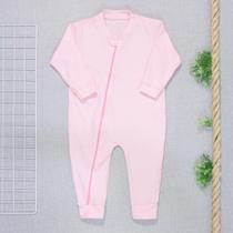 Macacão Infantil Conforto em Suedine Rosa para Meninas 12-24M