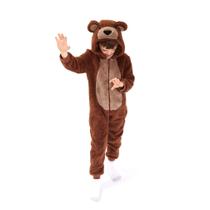 Macacão infantil COSUSKET Brown Bear com capuz e zíper