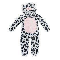 Macacão Infantil Danka Fleece Vaquinha Longo Branco - 012027 Macacão Infantil Danka Fleece Vaquinha Longo Branco - 012027