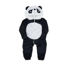 Macacão Infantil Danka Plush Panda Preto - 012014