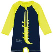 Macacão Infantil de Praia com Proteção Solar UV50, Zíper Frontal e Estampa Divertida Macacão Infantil de Praia com Proteção Solar UV50, Zíper Frontal e Estampa Divertida