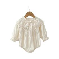 Macacão Infantil De Renda De Manga Comprida Para Meninas, Body Para Recém-nascidos De 0 a 2 Anos,