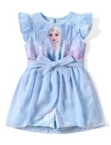 Macacão Infantil Disney Frozen Elsa com Saia de Tule 5-6 Anos Macacão Infantil Disney Frozen Elsa com Saia de Tule 5-6 Anos