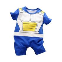 Macacão Infantil Dragon Ball 0-18 Meses Goku Vegeta Algodão Verão Roupa De Fantasia