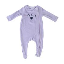 Macacão Infantil Feminino Malwee Longo Bordado Lilas - 10001 Macacão Infantil Feminino Malwee Longo Bordado Lilas - 10001