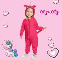 Macacão Infantil Feminino Moletom Peluciado/Pelo Unicórnio Kely&Kety Macacão Infantil Feminino Moletom Peluciado/Pelo Unicórnio Kely&Kety