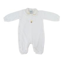 Macacão Infantil Feminino Sonho Mágico Longo Pérolas Off White - 131927