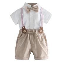 Macacão Infantil Formal para Bebê Menino - Terno de Algodão Macio para Festa Macacão Infantil Formal para Bebê Menino - Terno de Algodão Macio para Festa