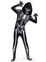 Macacão infantil Halloween Skeleton Bosvin, de 6 a 7 anos, mascarado em 3D Macacão infantil Halloween Skeleton Bosvin, de 6 a 7 anos, mascarado em 3D