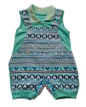 Macacão infantil Jardineira masculino Verde