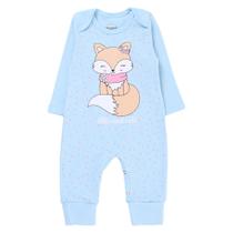 Macacão Infantil Longo em Suedine Tamanho M Menina (0-6 meses) Macacão Infantil Longo em Suedine Tamanho M Menina (0-6 meses)