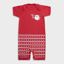 Macacão Infantil Manga Curta Baby Duck Comfort - Natal Vermelho