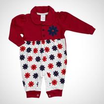 Macacão Infantil Manga Longa Isabela Tamanho P Macacão Infantil Manga Longa Isabela Tamanho P