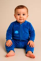 Macacão Infantil Manga Longa Plush P Bebe Ziper Inverno 2105