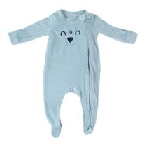 Macacão Infantil Masculino Malwee Longo Bordado Azul - 10001 Macacão Infantil Masculino Malwee Longo Bordado Azul - 10001
