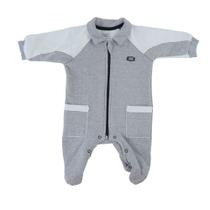 Macacão Infantil Masculino Sonho Mágico Longo Moletom Cinza - 131868 Macacão Infantil Masculino Sonho Mágico Longo Moletom Cinza - 131868