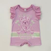 Macacao Infantil Menina Cinti Lilas Ursinho Com Strass Verão Moda Bebe Kids 10450 Macacao Infantil Menina Cinti Lilas Ursinho Com Strass Verão Moda Bebe Kids 10450