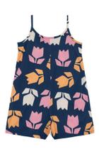 Macacão infantil menina de flor Brandili Macacão infantil menina de flor Brandili