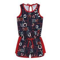 Macacão Infantil Menina Elian Love Azul Marinho Macacão Infantil Menina Elian Love Azul Marinho