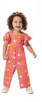 Macacão Infantil Menina em Cotton Light Modelagem Pantacourt - MALWEE