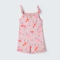Macacão Infantil Menina Rosa Estampado Toddler - Hering Macacão Infantil Menina Rosa Estampado Toddler - Hering