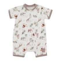 Macacão infantil Menino Bichos Safari Mini &amp Co