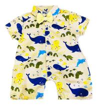 Macacão Infantil Menino Marinheiro Bebe Fantasia Safari Carr Macacão Infantil Menino Marinheiro Bebe Fantasia Safari Carr