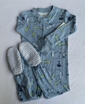 Macacão Infantil Menino Rinoceronte 100% Algodão Carters