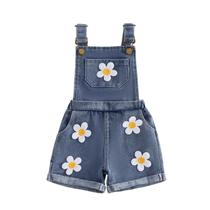 Macacão infantil para meninas e shorts jeans Ayalinggo Strawberry 12-18M