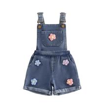 Macacão infantil para meninas, jeans, shorts, macacão Ayalinggo Strawberries