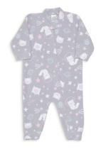 Macacão Infantil Soft Dedeka Baby Inverno com Zíper Estampado Feminino