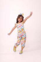 Macacão Infantil Tropical + Laço