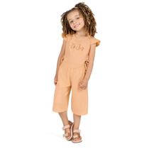 Macacão Infantil Verão Malha Paris Salmão - Angerô Macacão Infantil Verão Malha Paris Salmão - Angerô