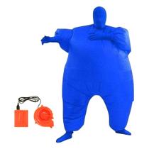 Macacão inflável de corpo inteiro, traje de cosplay, azul claro Macacão inflável de corpo inteiro, traje de cosplay, azul claro
