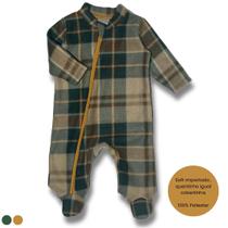 Macacão Inverno Soft com zíper e pezinho Bebê 3 a 12 meses Macacão Inverno Soft com zíper e pezinho Bebê 3 a 12 meses