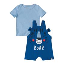 Macacão Jardineira curto com camiseta - Zig Zig Zaa