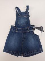 Macacão Jardineira Jeans Infantil Menina Luxo LessaKids K360 -