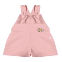 Macacão Jardineira Moletinho Ecológico Jeans Menina