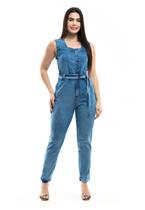 Macacão Jeans Calça Slouchy