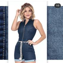 Macacão jeans com lycra Macacão jeans com lycra
