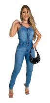 Macacão Jeans Feminino Poderosa Com Lycra - Edição Limitada - LEMON BLUE JEANS