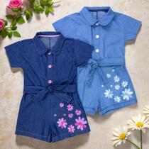 Macacão Jeans Infantil Com Faixa - Conforto E Estilo Cor:Azul ClaroTamanho:18M Macacão Jeans Infantil Com Faixa - Conforto E Estilo Cor:Azul ClaroTamanho:18M