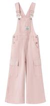 Macacão jeans KIDSCOOL SPACE Girls de perna larga rosa/azul 7-8Y Macacão jeans KIDSCOOL SPACE Girls de perna larga rosa/azul 7-8Y