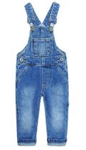Macacão jeans KIDSCOOL SPACE para bebês e crianças, azul claro