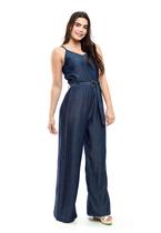 Macacão Jeans Pantalona Macacão Jeans Pantalona