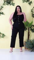 Macacão jeans Plus size